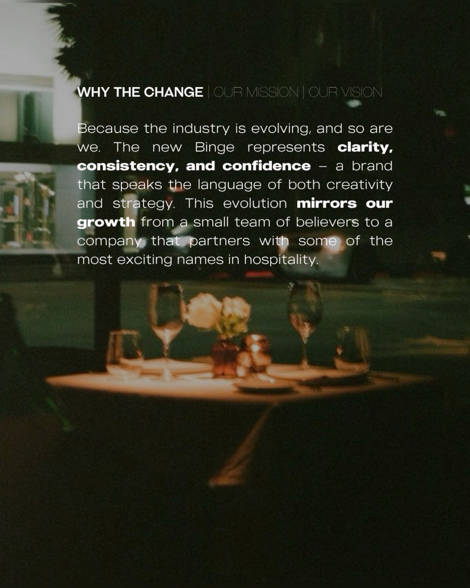 Binge — launch era P4.3